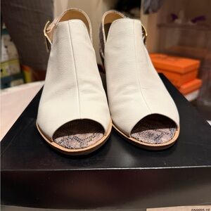 Elegant White Peep-Toe Women's Shoes